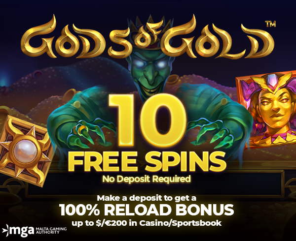 ? New Slot Gods of Gold INFINIREELS: Get 110 Free Spins and 200 Euro Bonus Now