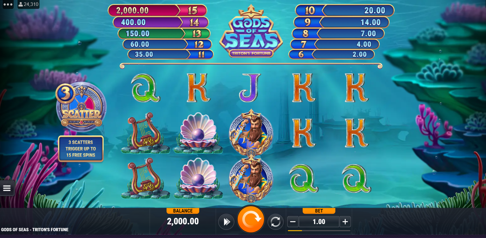 Gods of Seas: Triton’s Fortune Slot Review
