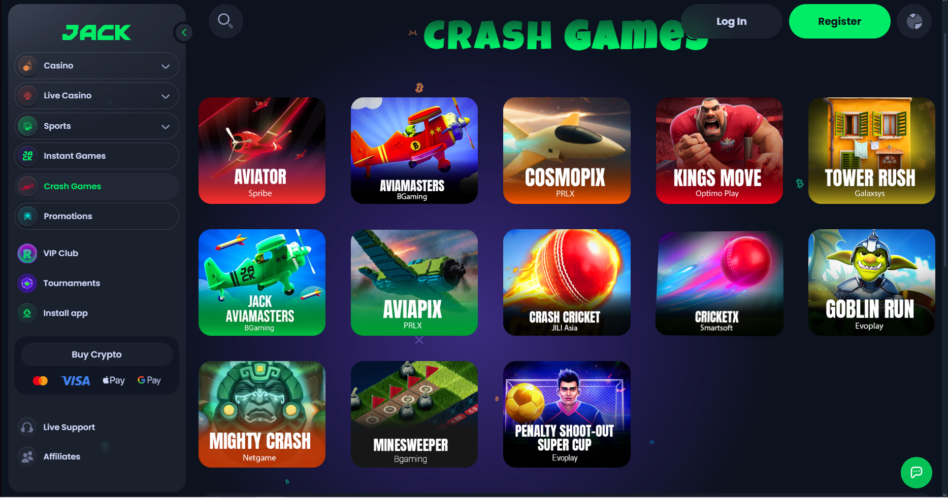 jack crypto casino crash games