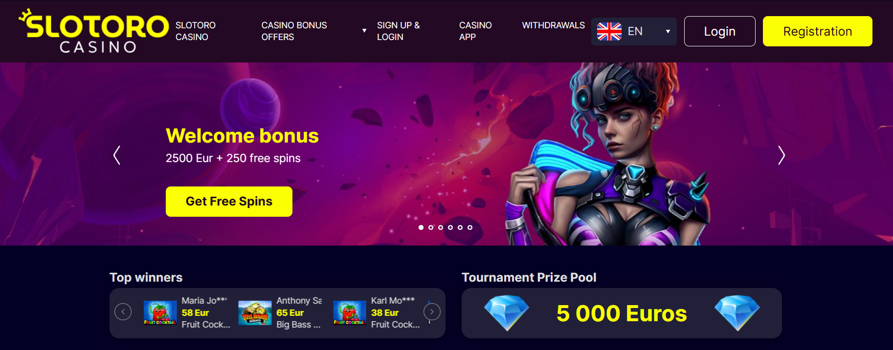 Slotoro Casino Welcome Bonus